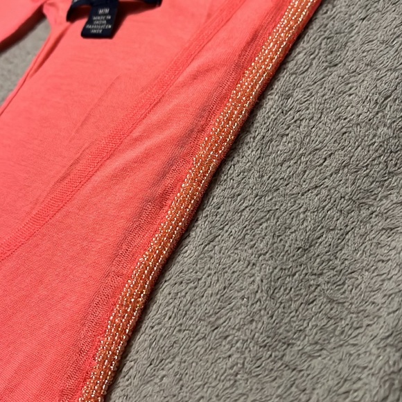 American Eagle Tank Top- Size Medium, Key Hold Back, Beaded Arm Holes, Coral - Picture 3 of 5